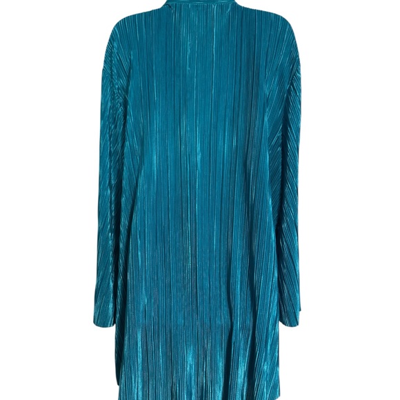 GORGEOUS TEAL/TURQUOISE BUTTON FRONT BLOUSE     PLUS: 26/28    #1 - Picture 6 of 9